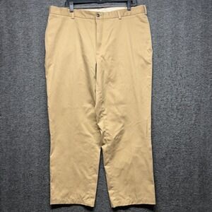 Brooks Brothers Advantage Chino Pants Men 40x30 Beige Cotton Flat Front Classic